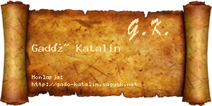 Gadó Katalin névjegykártya