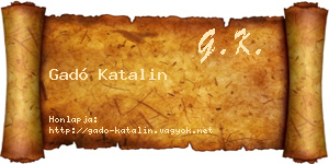 Gadó Katalin névjegykártya