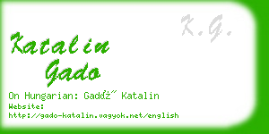 katalin gado business card